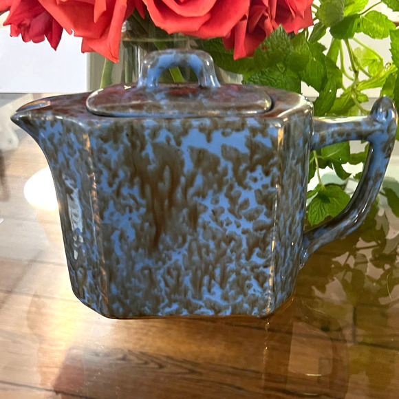 Vintage Kitchen Wades England Vintage Tea Kettle Blue Green And